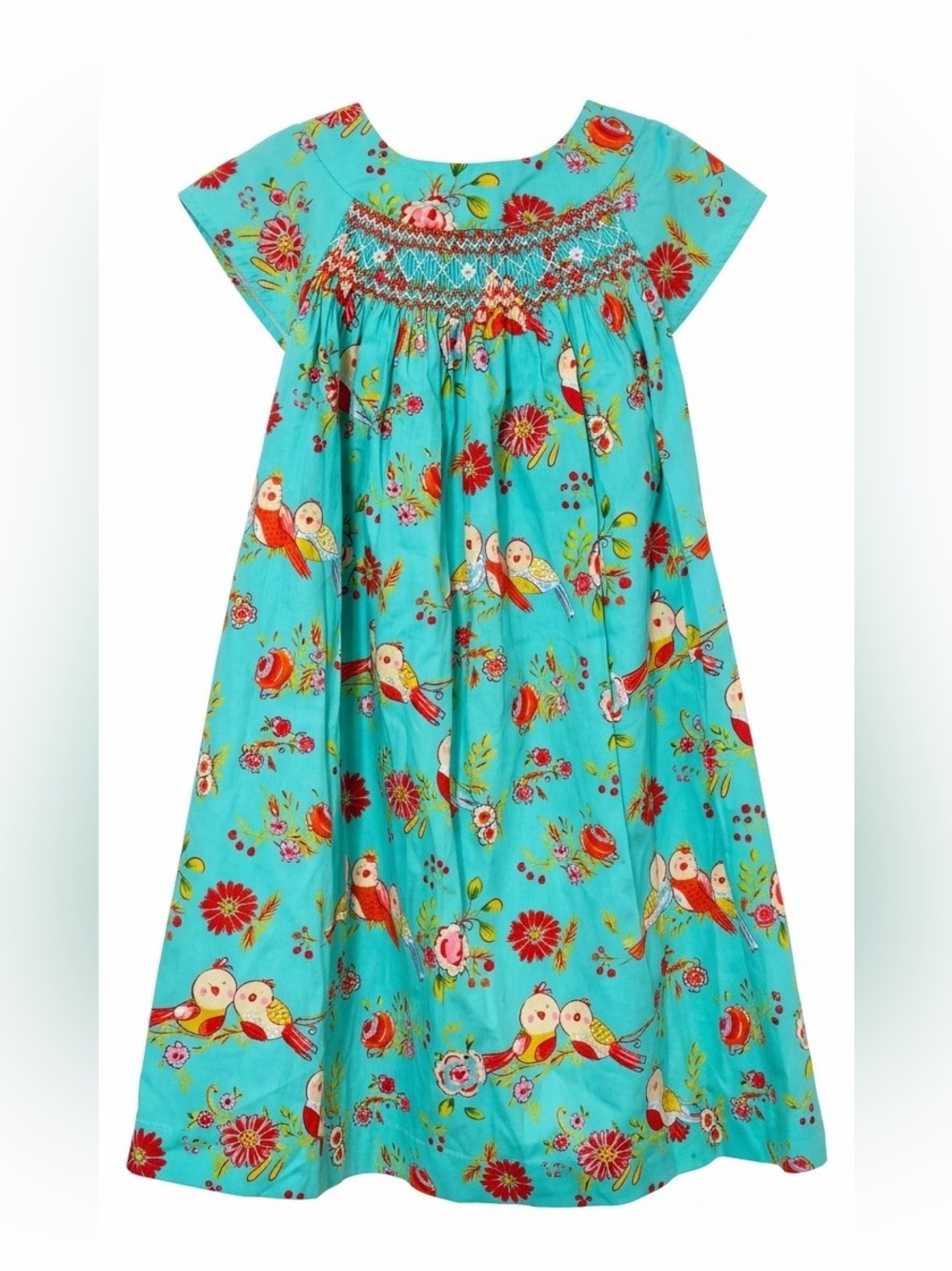NEW Mom & Me Floral Smocked Dress Size 4T Birds Girls Spring NWT
